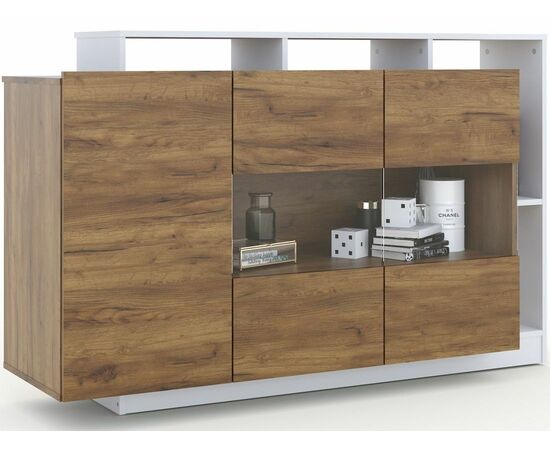 Комод «Невио-2» 1д2в, Дуб крафт золотой/белый, изображение 2 | Интернет магазин мебели и декора LifeDekor