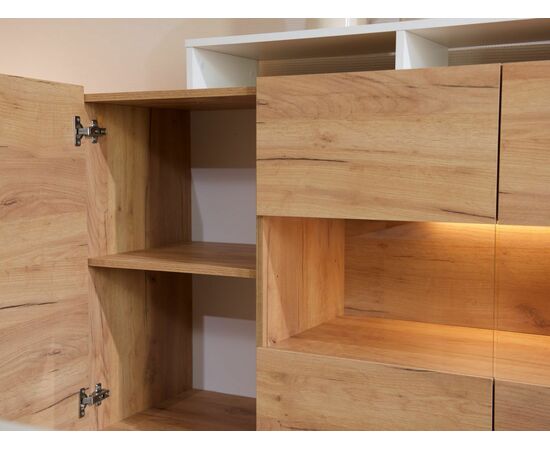 Комод «Невио-2» 1д2в, Дуб крафт золотой/белый, изображение 7 | Интернет магазин мебели и декора LifeDekor