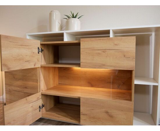 Комод «Невио-2» 1д2в, Дуб крафт золотой/белый, изображение 8 | Интернет магазин мебели и декора LifeDekor