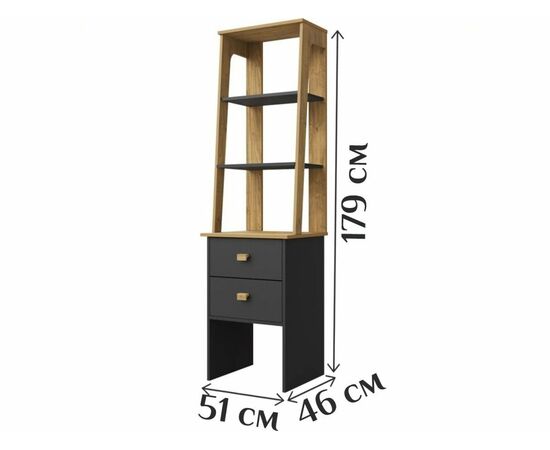 Детская «Скандинавия», Антрацит/ дуб наварра, изображение 8 | Интернет магазин мебели и декора LifeDekor