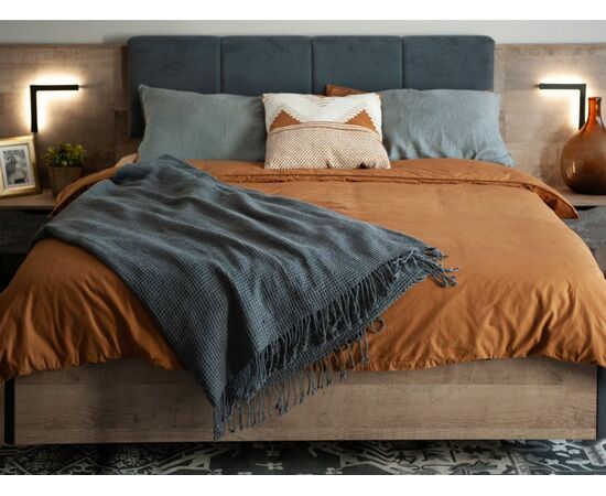 Кровать «Стокгольм» 160 МИ без основания под матрас, Дуб гранж песочный, изображение 4 | Интернет магазин мебели и декора LifeDekor