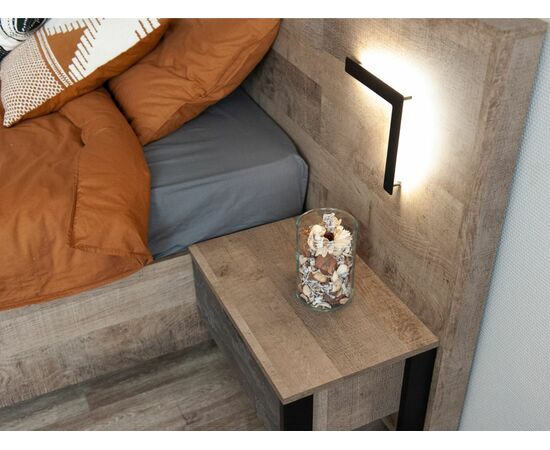 Кровать «Стокгольм» 160 МИ без основания под матрас, Дуб гранж песочный, изображение 7 | Интернет магазин мебели и декора LifeDekor