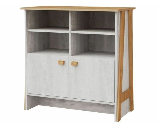 Тумба «Скандинавия 2Д 1» КМК 0905.32, Бетон пайн светлый/ дуб наварра, изображение 2 | Интернет магазин мебели и декора LifeDekor