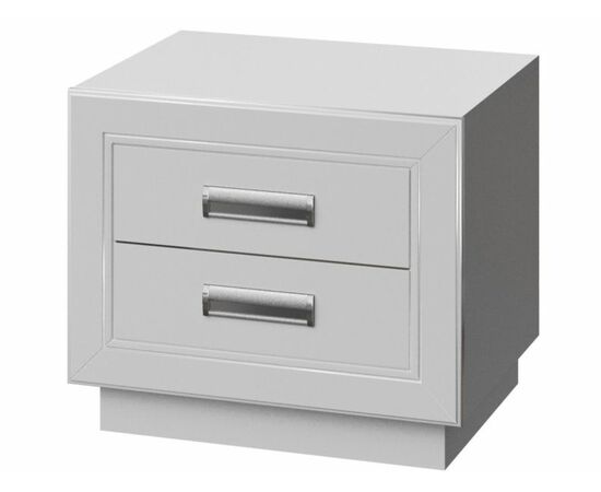 Тумба «Эстель 2Я» КМК 0738.8-01, Белый/ Белый глянец | Интернет магазин мебели и декора LifeDekor