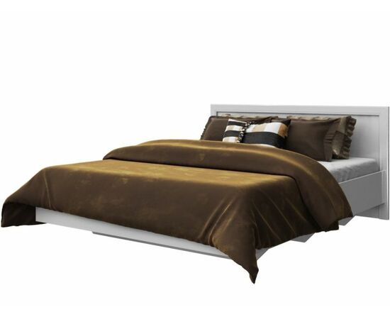 Кровать «Эстель 1600» КМК 0738.1, Белый/ Белый глянец | Интернет магазин мебели и декора LifeDekor