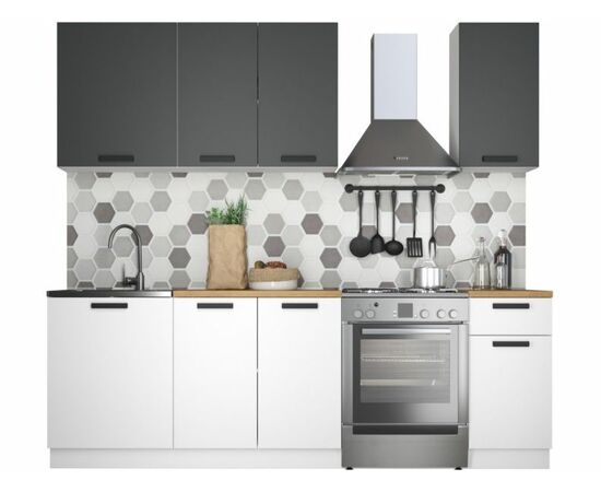 Кухонный гарнитур «Ника» Нео 1,8м, Антрацит/Белый | Интернет магазин мебели и декора LifeDekor