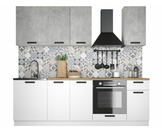 Кухонный гарнитур «Ника» Нео 2,4м, Ателье светлый/Белый | Интернет магазин мебели и декора LifeDekor