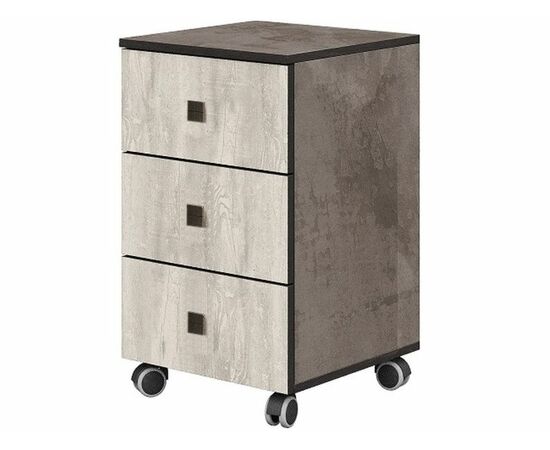 Тумба «Лондон 3Я» КМК 0467.4, Оникс/Бетон пайн светлый | Интернет магазин мебели и декора LifeDekor