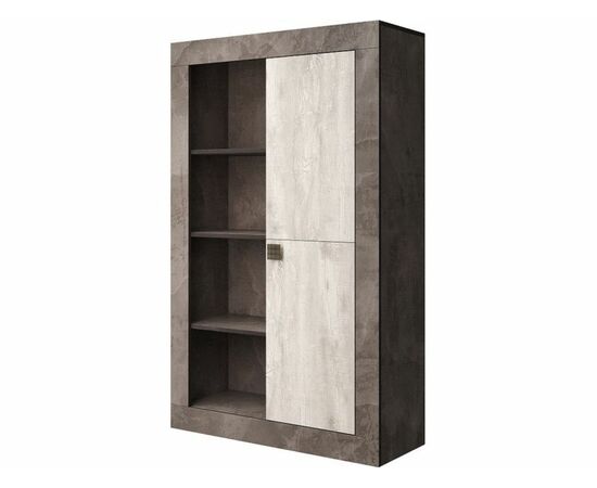 Тумба «Лондон 1Д» КМК 0467.5, Оникс/Бетон пайн светлый | Интернет магазин мебели и декора LifeDekor