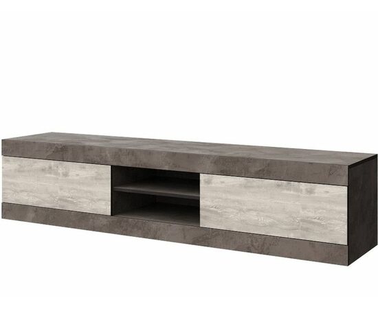 Тумба «Лондон 2Я» КМК 0467.1, Оникс/Бетон пайн светлый | Интернет магазин мебели и декора LifeDekor