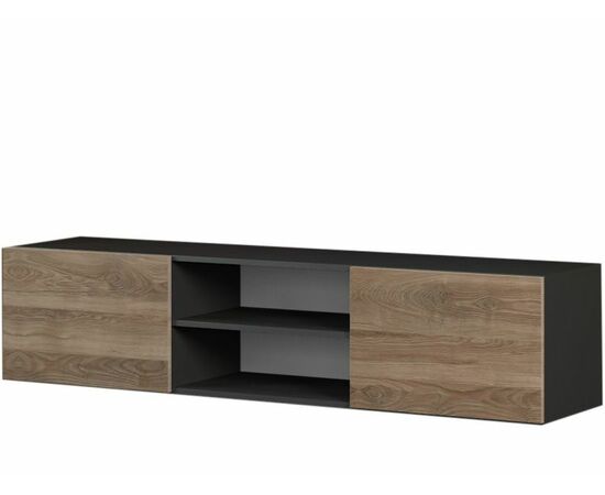 Тумба ТВ «Альда 2Д» КМК 0782.6, черный/дуб велингтон | Интернет магазин мебели и декора LifeDekor