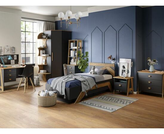 Детская «Скандинавия», Антрацит/ дуб наварра | Интернет магазин мебели и декора LifeDekor