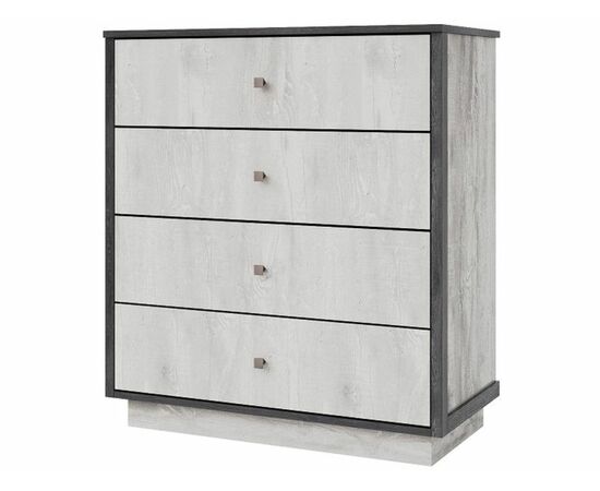 Комод «Тиффани 4Я» КМК 0880.4, Бетон пайн светлый/ Дуб шале графит | Интернет магазин мебели и декора LifeDekor
