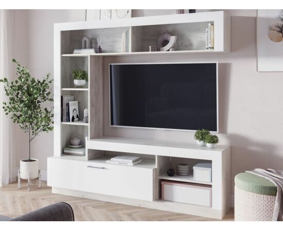 Стенка «Гавана», Софт вайт/Дуб крафт белый | Интернет магазин мебели и декора LifeDekor