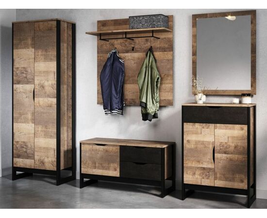 Прихожая «Стокгольм», Дуб гранж песочный/железный камень | Интернет магазин мебели и декора LifeDekor