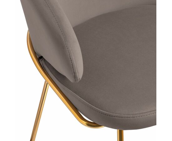 Стул-полукресло Emil латте с золотыми ножками, изображение 7 | Интернет магазин мебели и декора LifeDekor