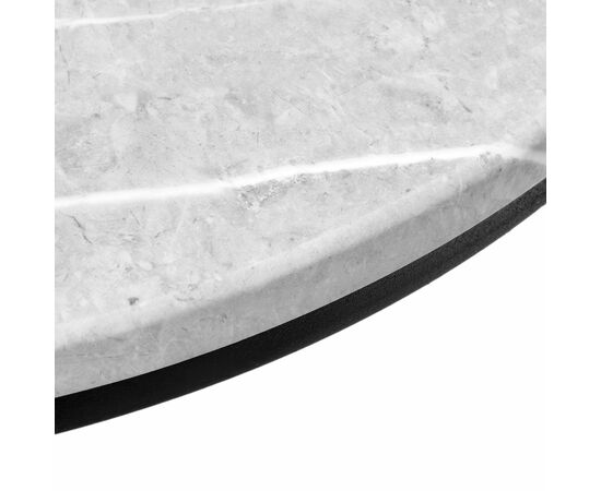 Набор кофейных столиков Tango светло-серый мрамор с чёрными ножками, 2шт, изображение 11 | Интернет магазин мебели и декора LifeDekor