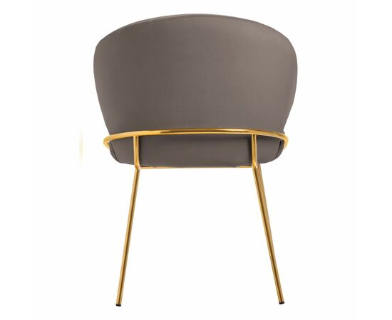 Стул-полукресло Emil латте с золотыми ножками, изображение 4 | Интернет магазин мебели и декора LifeDekor