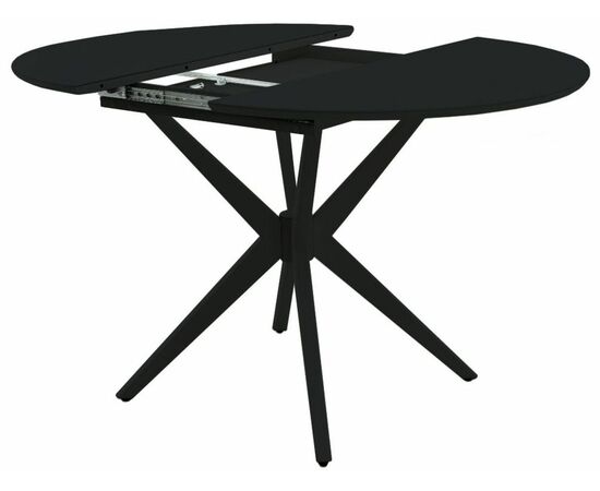 Стол «Сидней СВ» стекло черное, каркас черный, изображение 3 | Интернет магазин мебели и декора LifeDekor