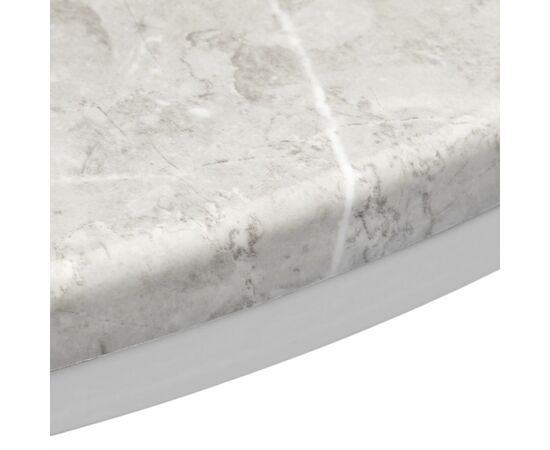 Набор кофейных столиков Tango бежевый мрамор с белыми ножками, 2шт, изображение 8 | Интернет магазин мебели и декора LifeDekor