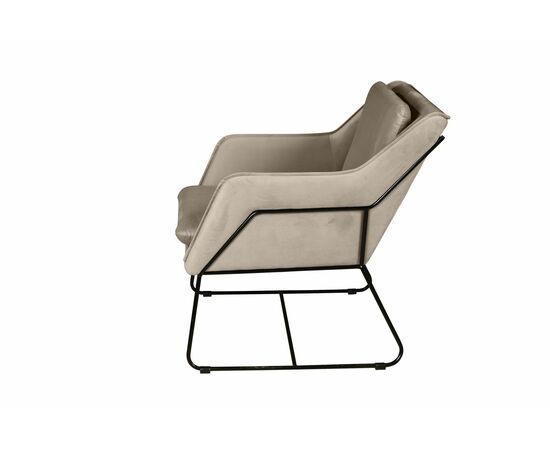 Кресло Alex, бархат пепельно-бежевый 25, изображение 5 | Интернет магазин мебели и декора LifeDekor