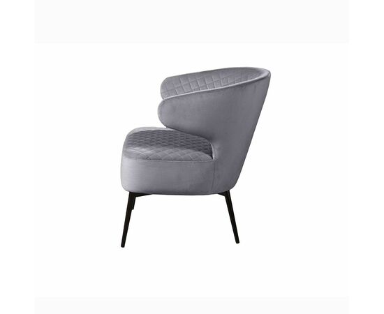 Кресло Richard ромб, бархат серый 27, изображение 3 | Интернет магазин мебели и декора LifeDekor