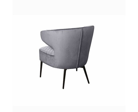 Кресло Richard ромб, бархат серый 27, изображение 4 | Интернет магазин мебели и декора LifeDekor