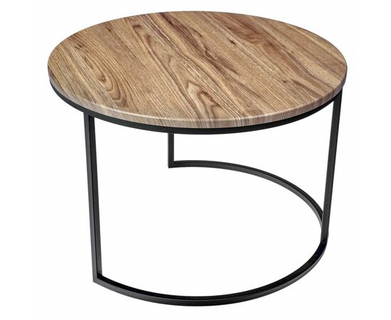 Набор кофейных столиков Tango орех и серый мрамор с чёрными ножками, 2шт, изображение 5 | Интернет магазин мебели и декора LifeDekor