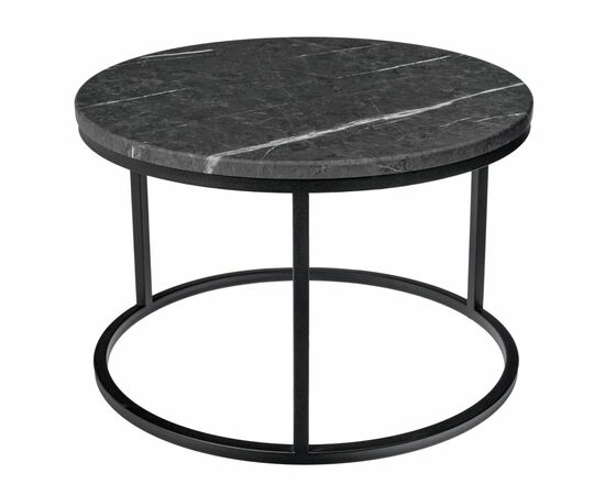 Набор кофейных столиков Tango орех и серый мрамор с чёрными ножками, 2шт, изображение 6 | Интернет магазин мебели и декора LifeDekor