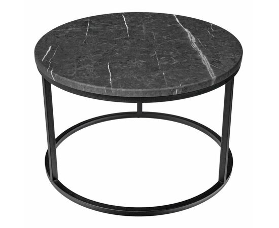 Набор кофейных столиков Tango орех и серый мрамор с чёрными ножками, 2шт, изображение 7 | Интернет магазин мебели и декора LifeDekor