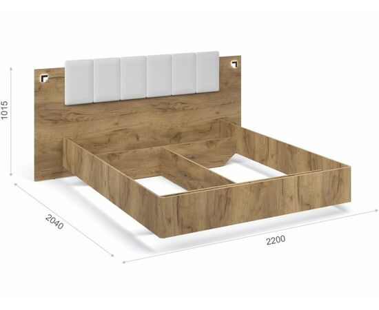 Спальня «Мишель» 3шк, Дуб крафт золотой/Белый жемчуг, изображение 5 | Интернет магазин мебели и декора LifeDekor