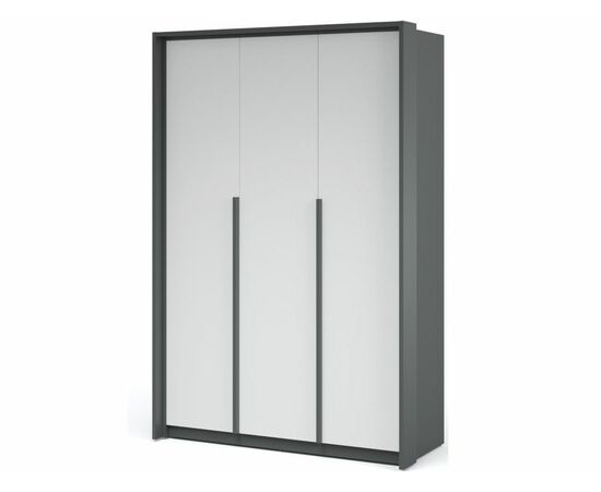 Шкаф «Мишель» 3дв, Антрацит/Белый жемчуг, изображение 2 | Интернет магазин мебели и декора LifeDekor