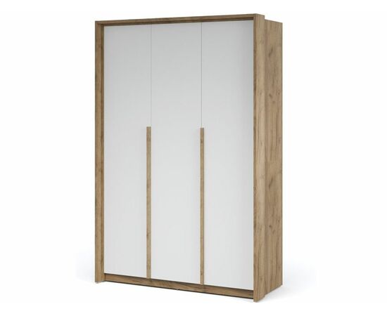 Шкаф «Мишель» 3дв, Дуб крафт золотой/Белый жемчуг, изображение 2 | Интернет магазин мебели и декора LifeDekor