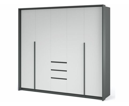 Шкаф «Мишель» 5дв, Антрацит/Белый жемчуг, изображение 2 | Интернет магазин мебели и декора LifeDekor