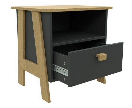 Тумба «Скандинавия» КМК 0905.9, Антрацит/Дуб Наварра, изображение 4 | Интернет магазин мебели и декора LifeDekor