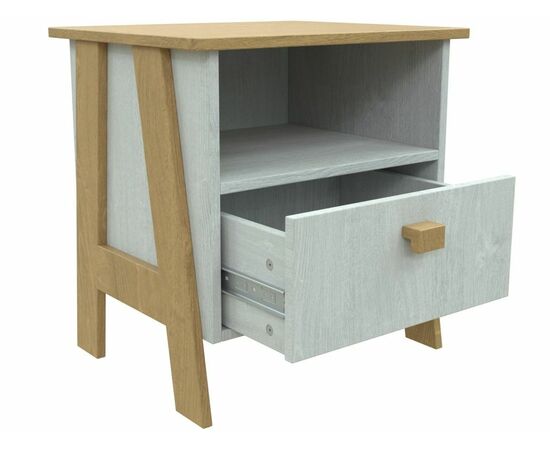 Тумба «Скандинавия» КМК 0905.9, Бетон пайн светлый/Дуб Наварра, изображение 4 | Интернет магазин мебели и декора LifeDekor