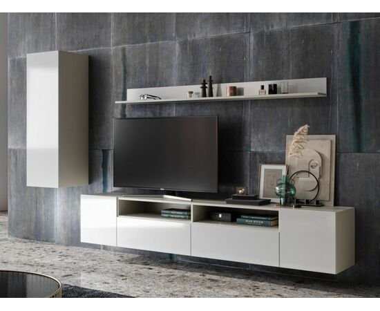 Стенка «Женева», Белая/ Белый глянец | Интернет магазин мебели и декора LifeDekor