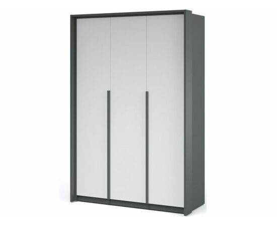 Шкаф «Мишель» 3дв, Антрацит/Белый жемчуг | Интернет магазин мебели и декора LifeDekor