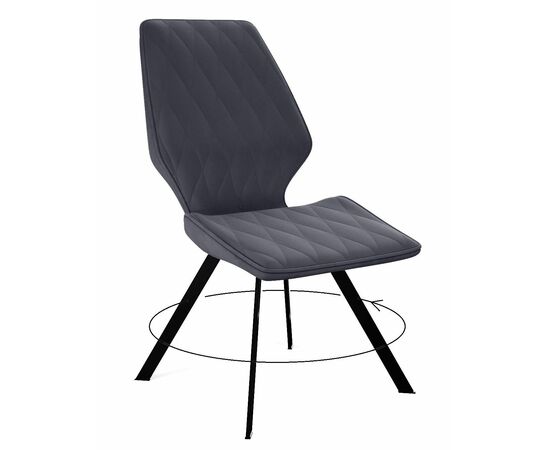 Стул DikLine 243 B28 ANTRACITE поворотный/ ножки черные | Интернет магазин мебели и декора LifeDekor