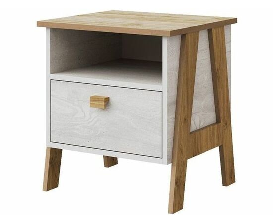 Тумба «Скандинавия» КМК 0905.9, Бетон пайн светлый/Дуб Наварра | Интернет магазин мебели и декора LifeDekor
