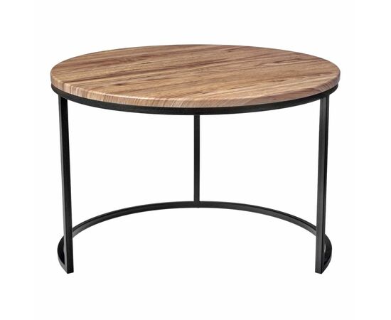 Набор кофейных столиков Tango орех и серый мрамор с чёрными ножками, 2шт, изображение 4 | Интернет магазин мебели и декора LifeDekor