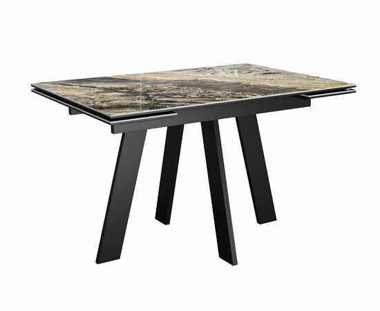 Стол DikLine SKM120 Керамика Amadeus/подстолье черное/опоры черные | Интернет магазин мебели и декора LifeDekor