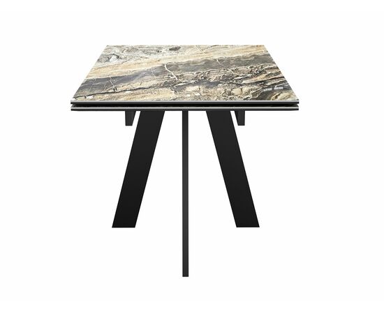 Стол DikLine SKM120 Керамика Amadeus/подстолье черное/опоры черные, изображение 8 | Интернет магазин мебели и декора LifeDekor