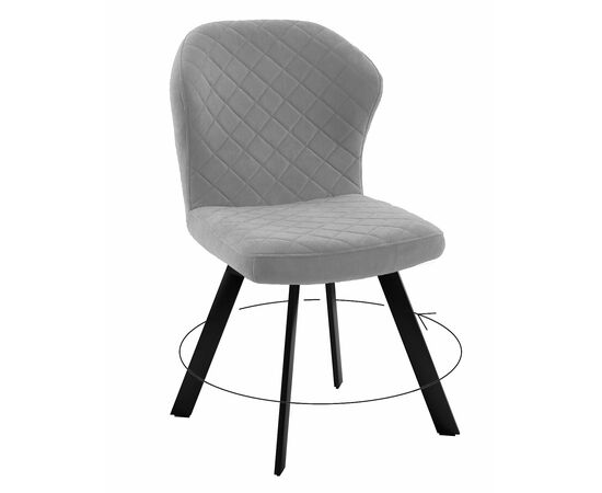 Стул DikLine 339 поворотный B22 GREY, ножки черные | Интернет магазин мебели и декора LifeDekor