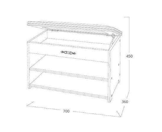 Обувница Патриция (Венге/oregon perl-120) | Интернет магазин мебели и декора LifeDekor