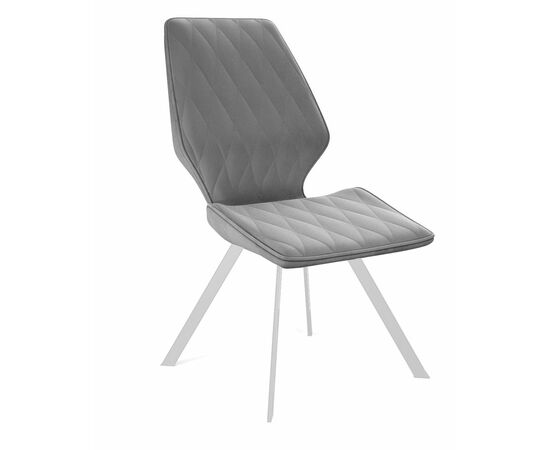 Стул DikLine 242M B22 GREY/ ножки белые | Интернет магазин мебели и декора LifeDekor