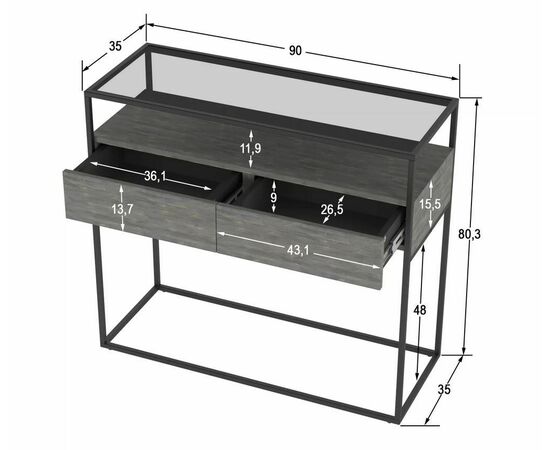 Консоль "Эйден" (Интра), изображение 2 | Интернет магазин мебели и декора LifeDekor