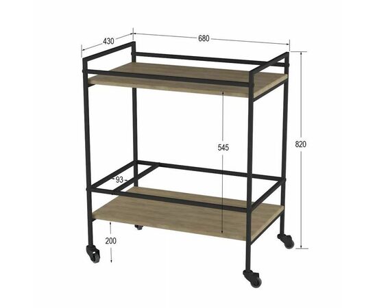 Стол сервировочный Спич (Дуб сонома), изображение 2 | Интернет магазин мебели и декора LifeDekor