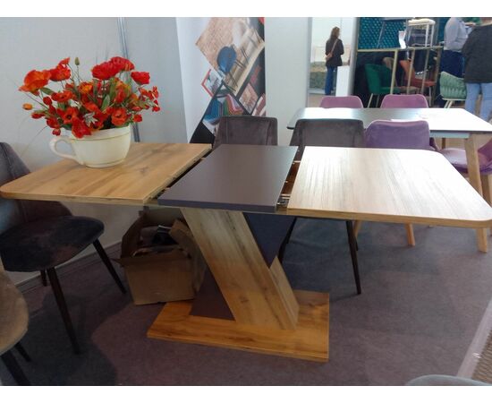 Стол Riga 120-160*80 Дуб вотан/ Вольфрам, изображение 8 | Интернет магазин мебели и декора LifeDekor