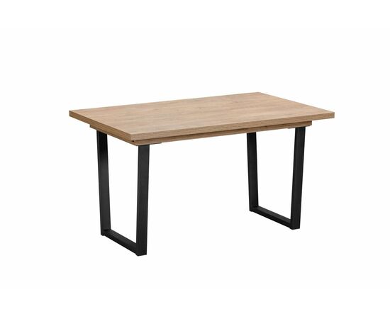 Стол JACK 138-180*85 Дуб Канзас/черный | Интернет магазин мебели и декора LifeDekor